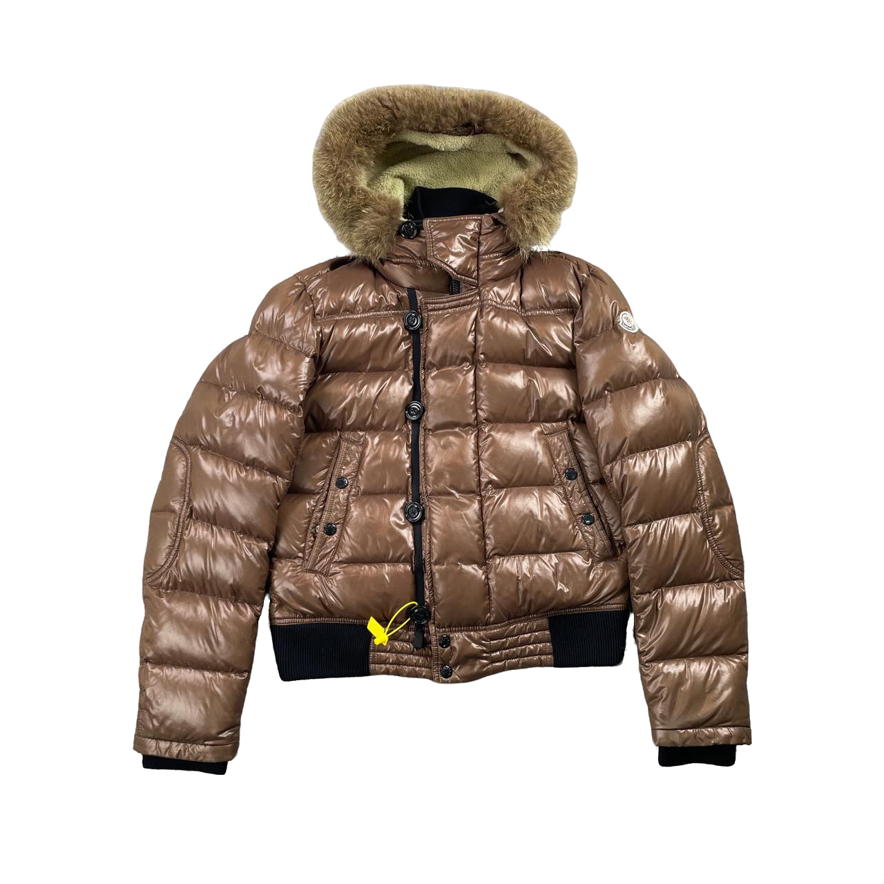 95新 蒙口 6804/Moncler巧克力色连帽羽绒服/2码/98新/微瑕