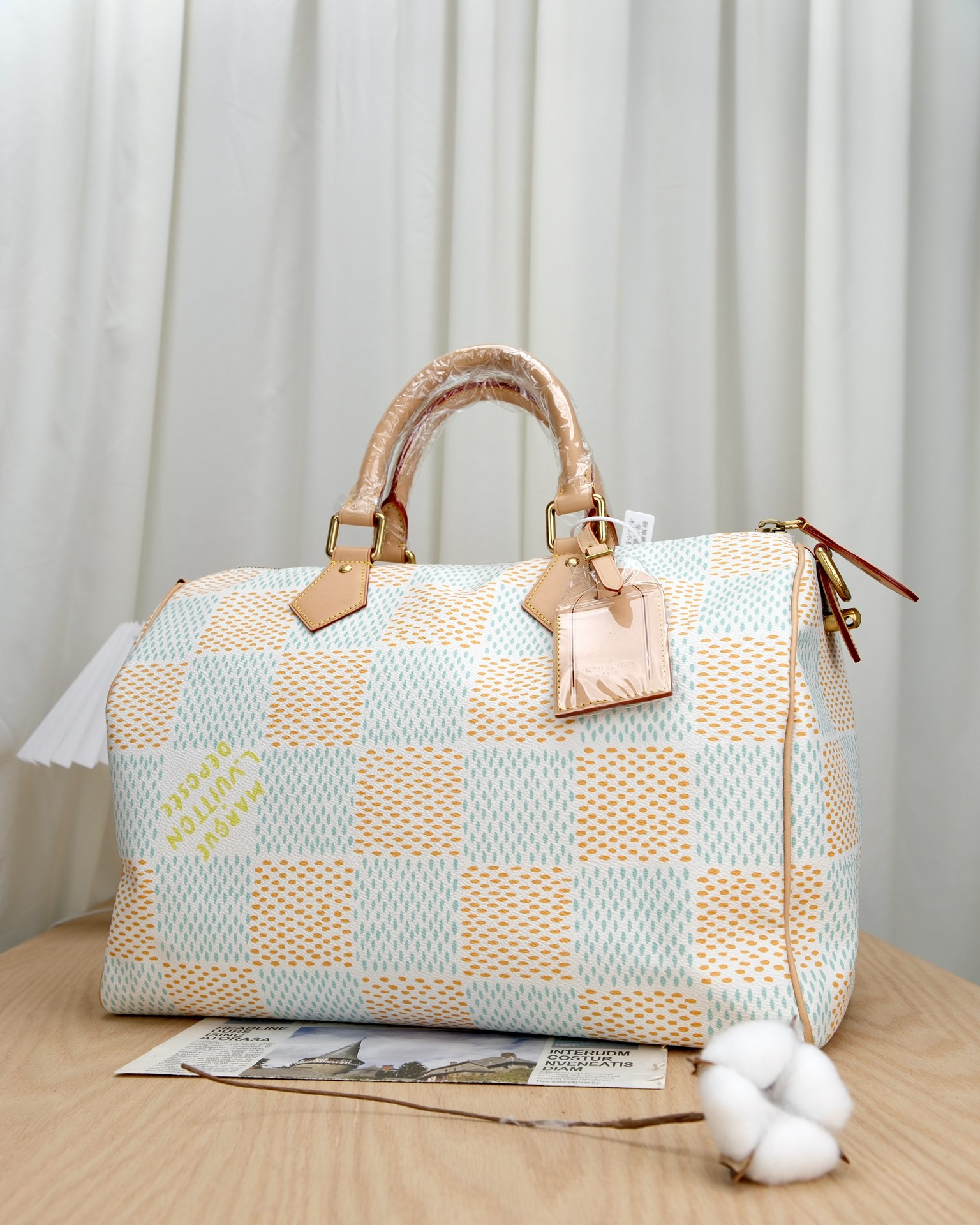 99新 LouisVuitton/路易威登 嘉壹(6238)Speedy 40旅行包棋盘格