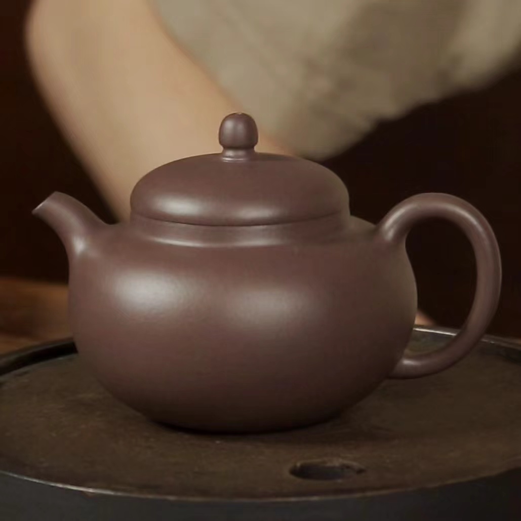泽物 志修斋陶手陈铭 小掇壶 紫泥 168cc 全手工紫砂壶师承吴东元