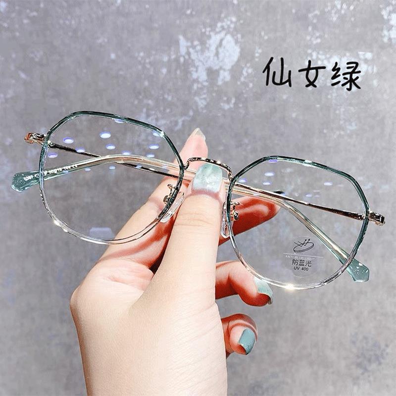 防蓝光眼镜女韩版防辐射抗疲劳近视框可配有度数平光电脑护眼睛男