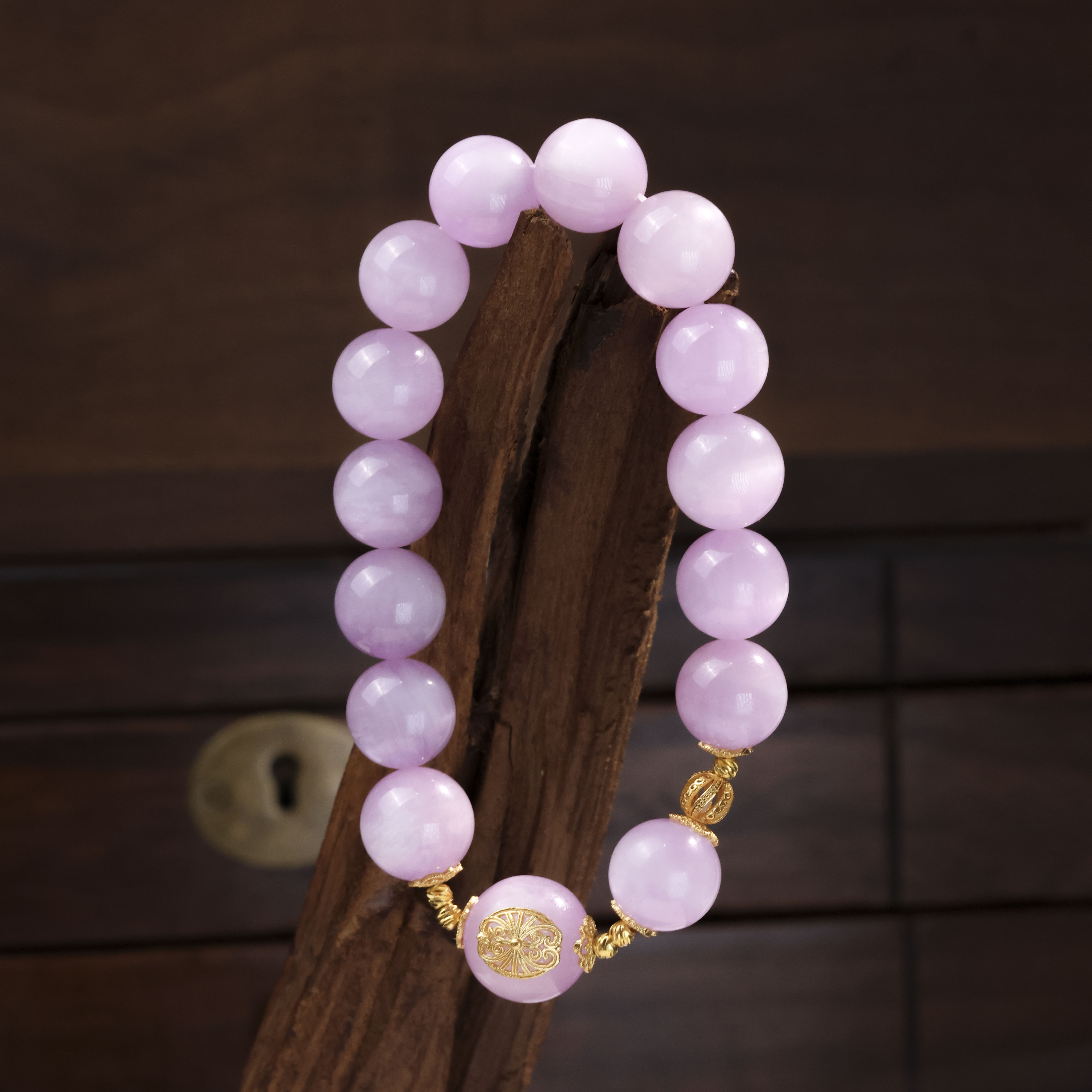 【桃玺悦珠宝C7-101】天然紫锂辉手链多样性发货发其一颜色微差