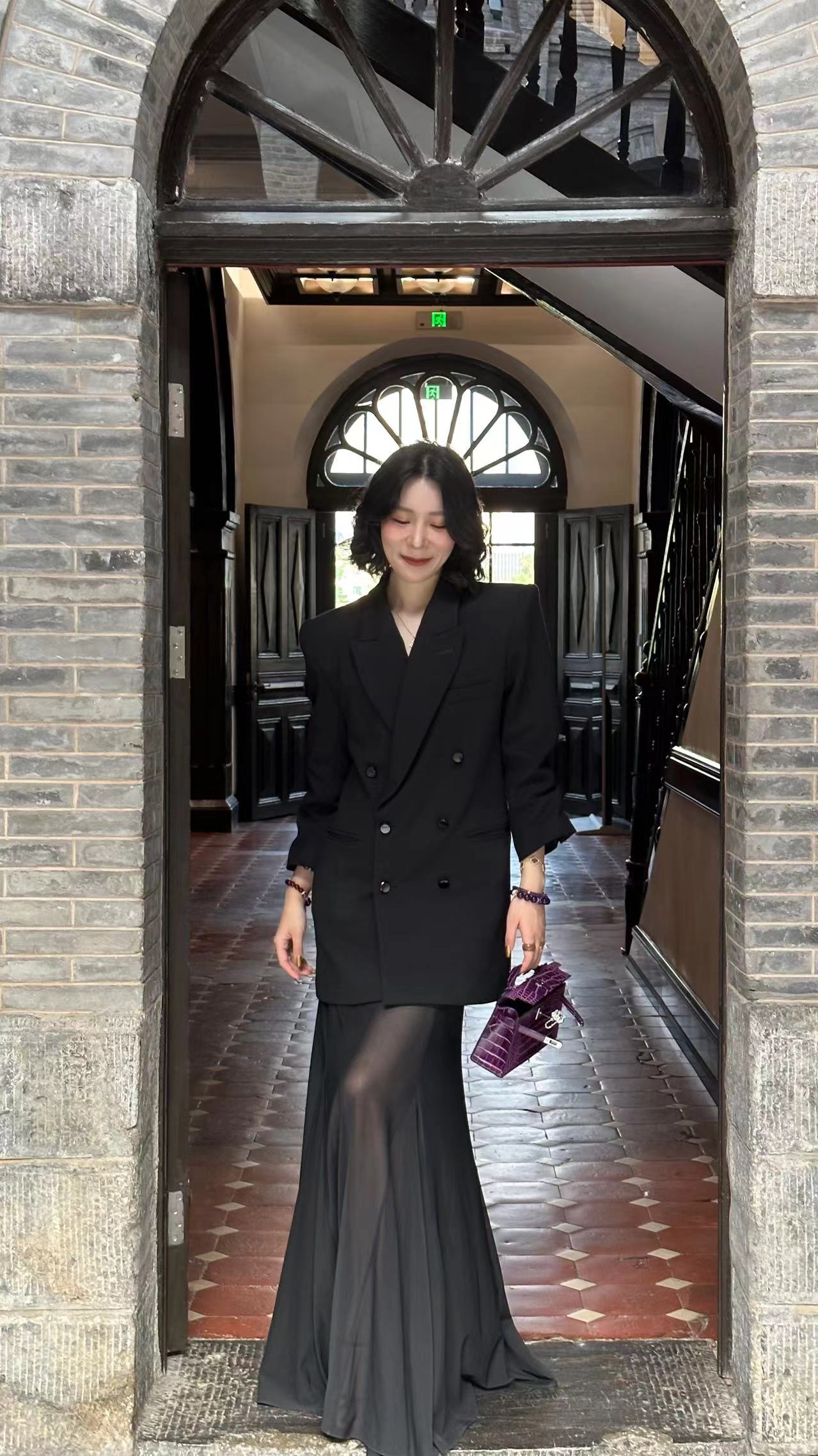 CHENZHIXIAN【云中白鹤】西装连衣裙