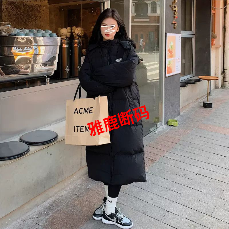 雅鹿新款羽绒服羽绒服女2022年新款面包服冬季中长款过膝棉衣棉袄