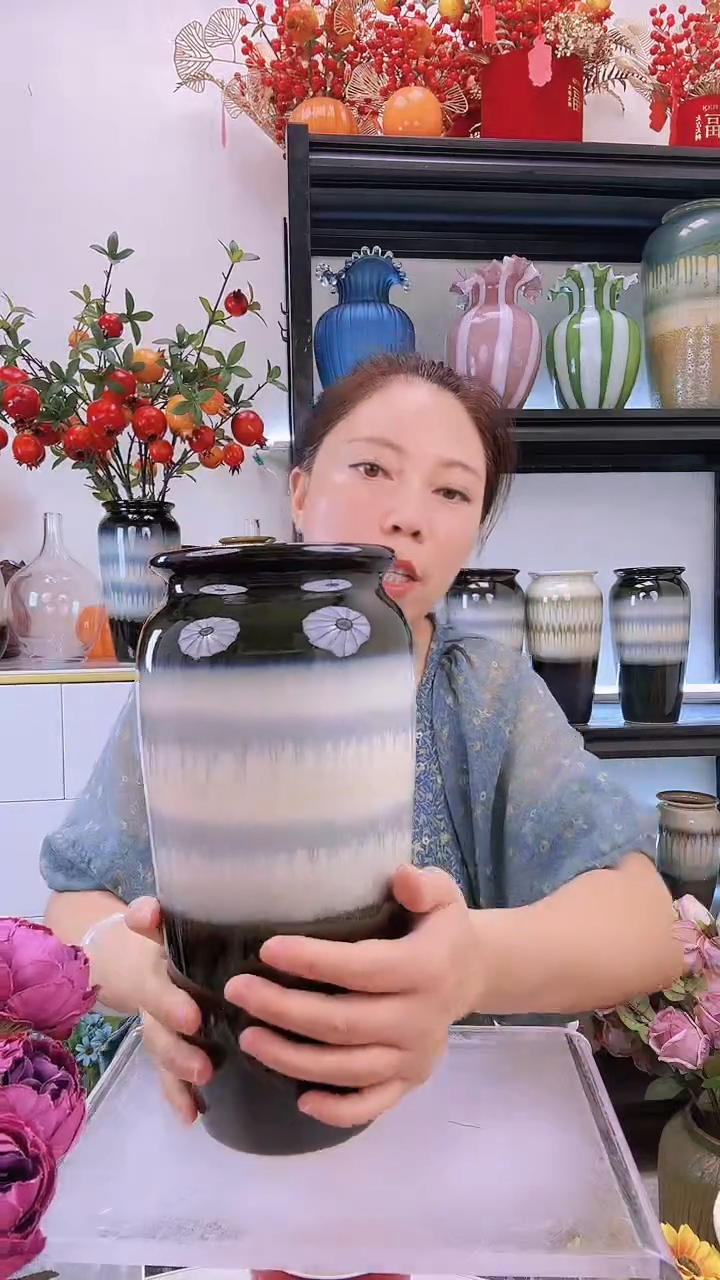 【闪购商品】微瑕景德镇陶瓷花瓶插花摆件