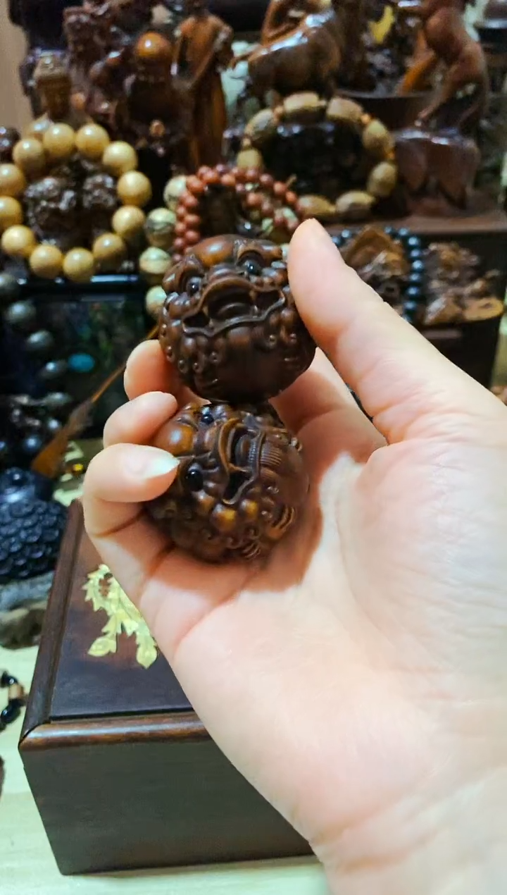 【闪购商品】木头手球一对