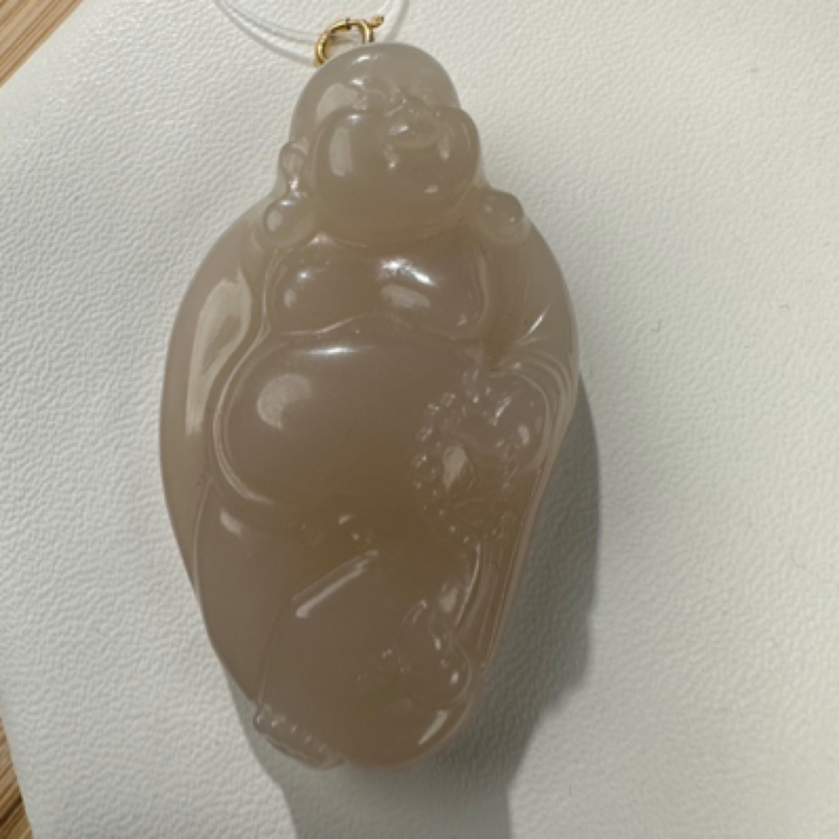 天然和田玉红藕粉逍遥佛0454