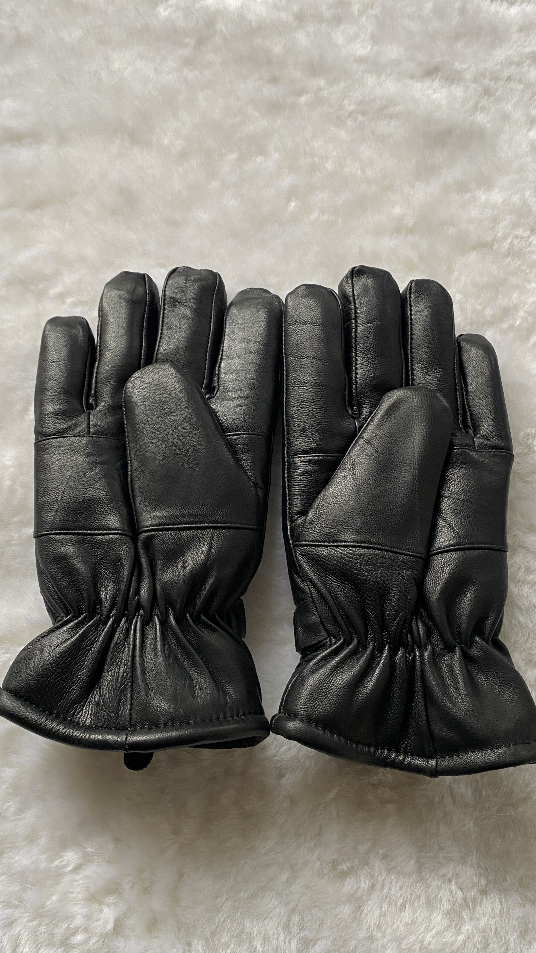 舒适保暖冬季黑色精品手套羊皮皮手套暖手套分指秋冬真皮。