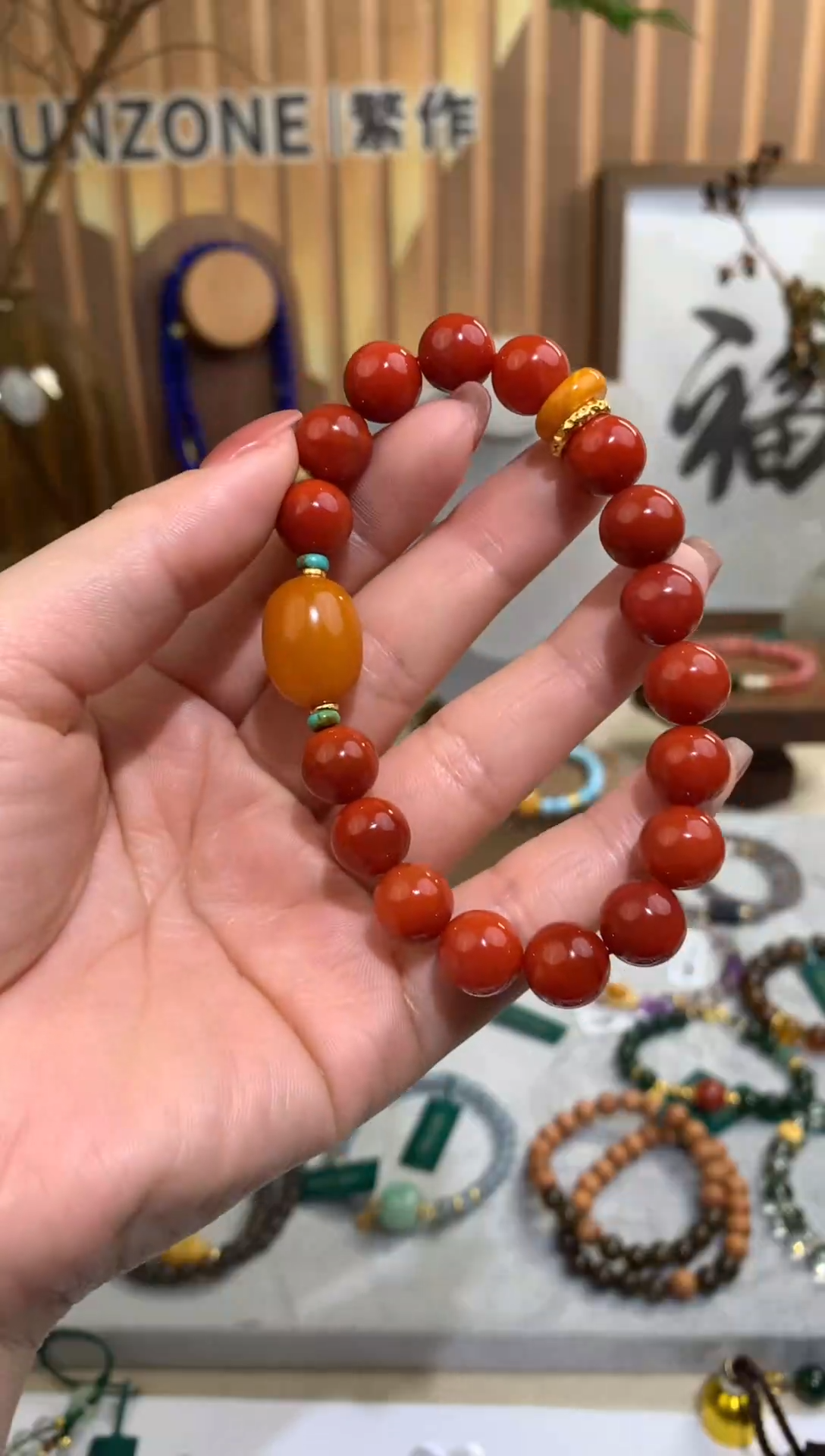 【闪购商品】南红玛瑙手串银S925镶嵌手串