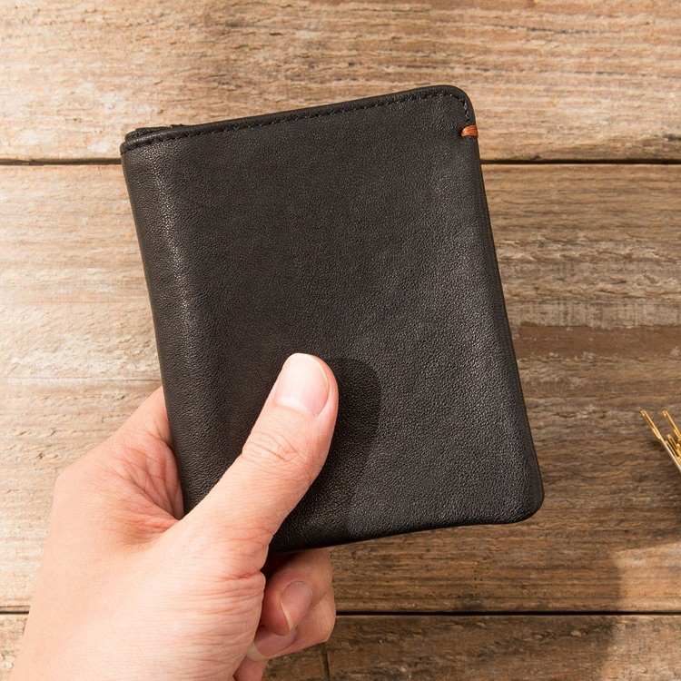 真皮钱包男短款竖款软 手工男士钱包女青年 头层牛皮复古超薄皮夹