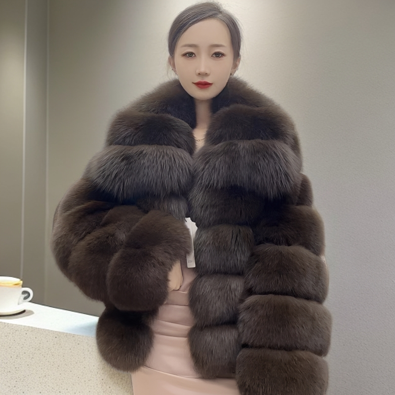 新款女士时尚气质女装大领子冬季外套大衣