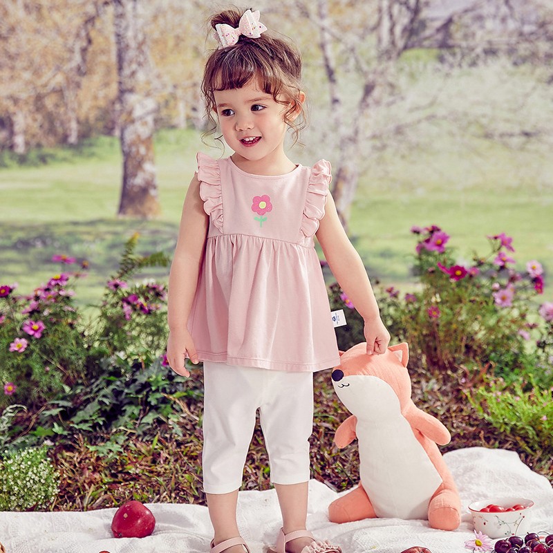 断码清仓婴儿纯棉女童宝宝夏季薄款套装洋气