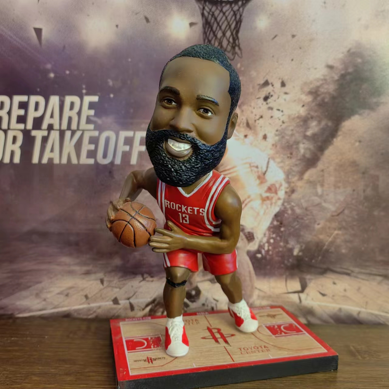 篮球球队木地板摇头公仔科比哈登篮球手办模型人偶送男生节日礼物