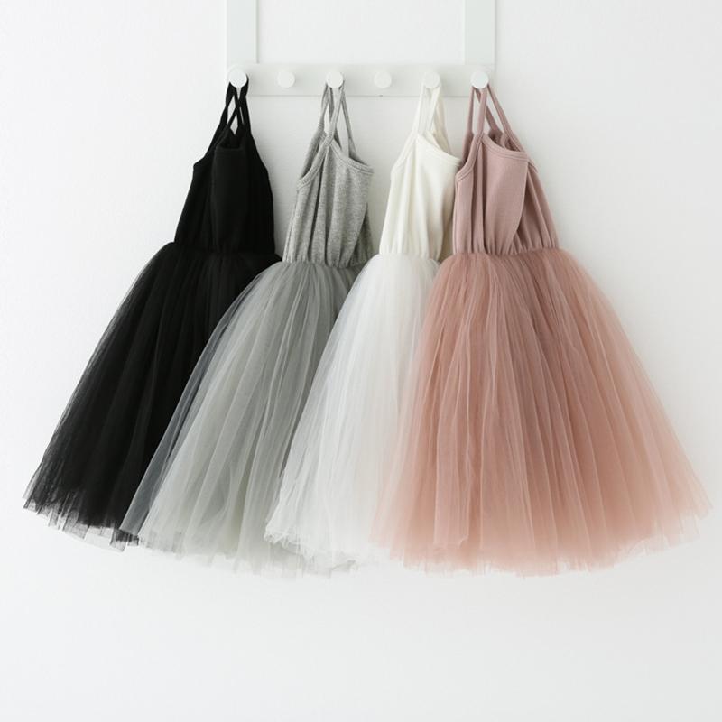 女童吊带连衣裙网纱裙中小童宝宝拼接公主裙儿童蓬蓬裙百搭打D72
