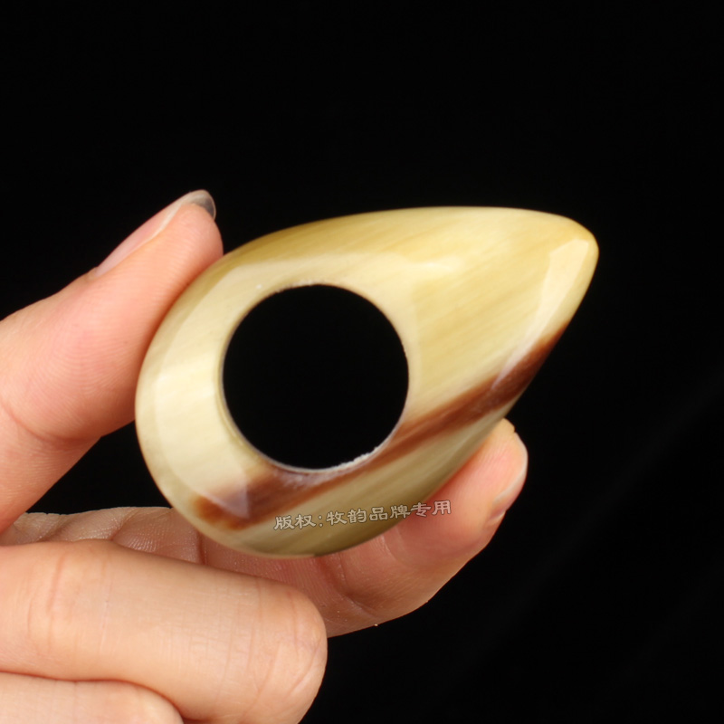 天然牛角拨筋棒点穴器全身体头部脚底足疗通穴位按摩棒戒指环式