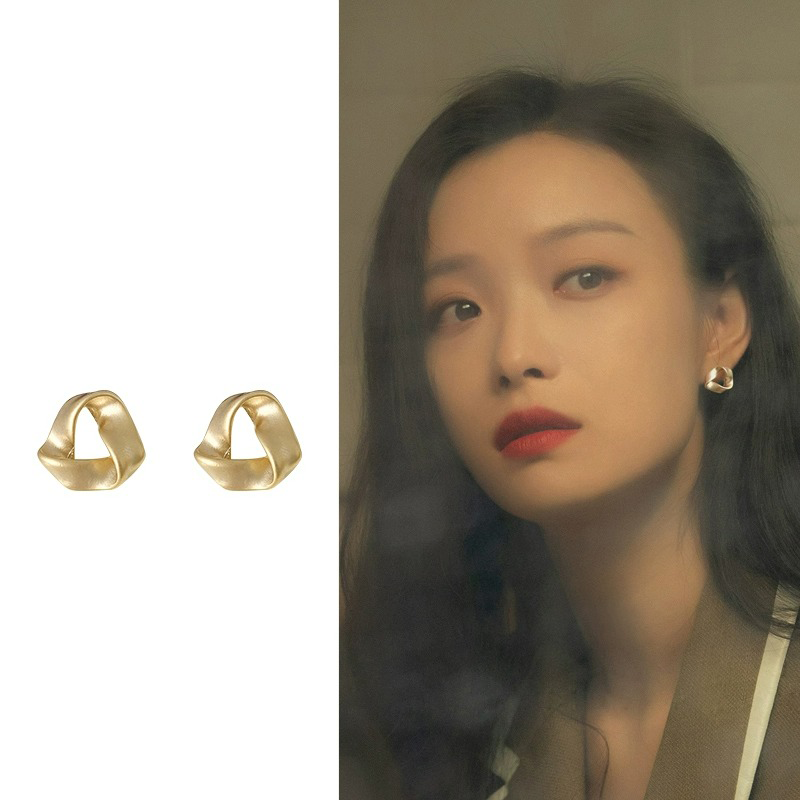 金色耳环气质网红轻奢法式小众简约冷淡风百搭ins个性