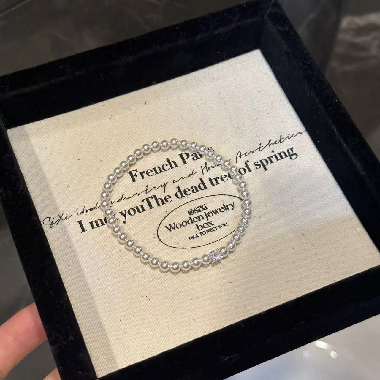 A902施家珠高光澳白s925银配件【水心宝钻Orig. Design】手链