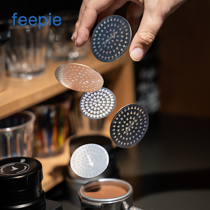 feepie啡派水滴二次分水网意式咖啡金属过滤烧结片均匀萃取过滤片