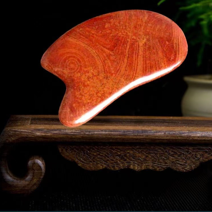 精品泗水老料泗水砭石刮板脸部身体刮痧按摩护理工具