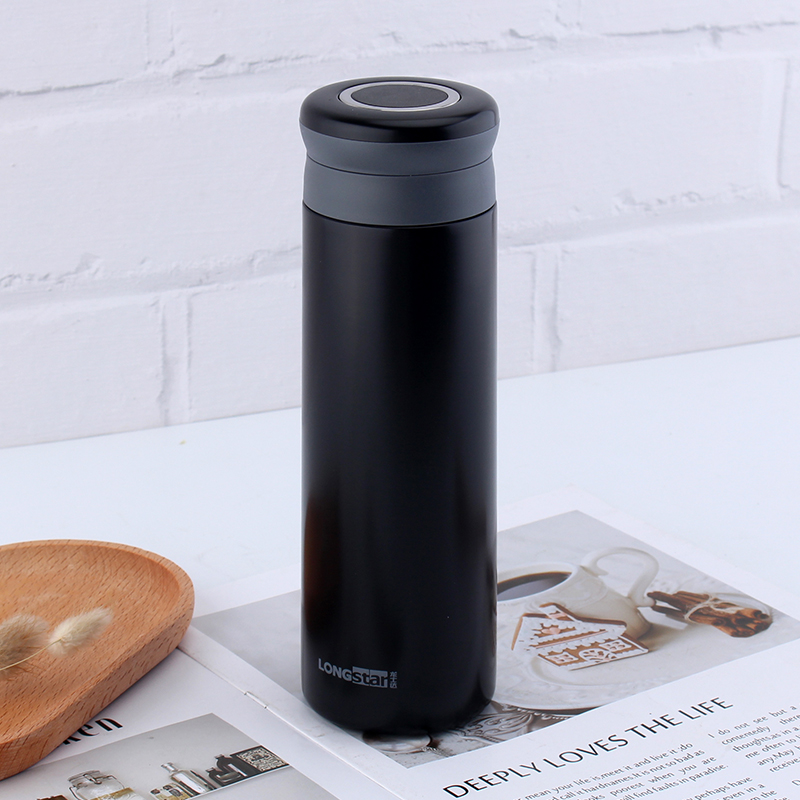 黑色316保温杯喝水杯真空商务杯420ml 口径：44mm 重量：277g高档