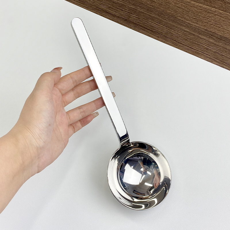 chockmen卓德铭18/10不锈钢巨厚半球勺长柄公勺炒菜勺子多用高端