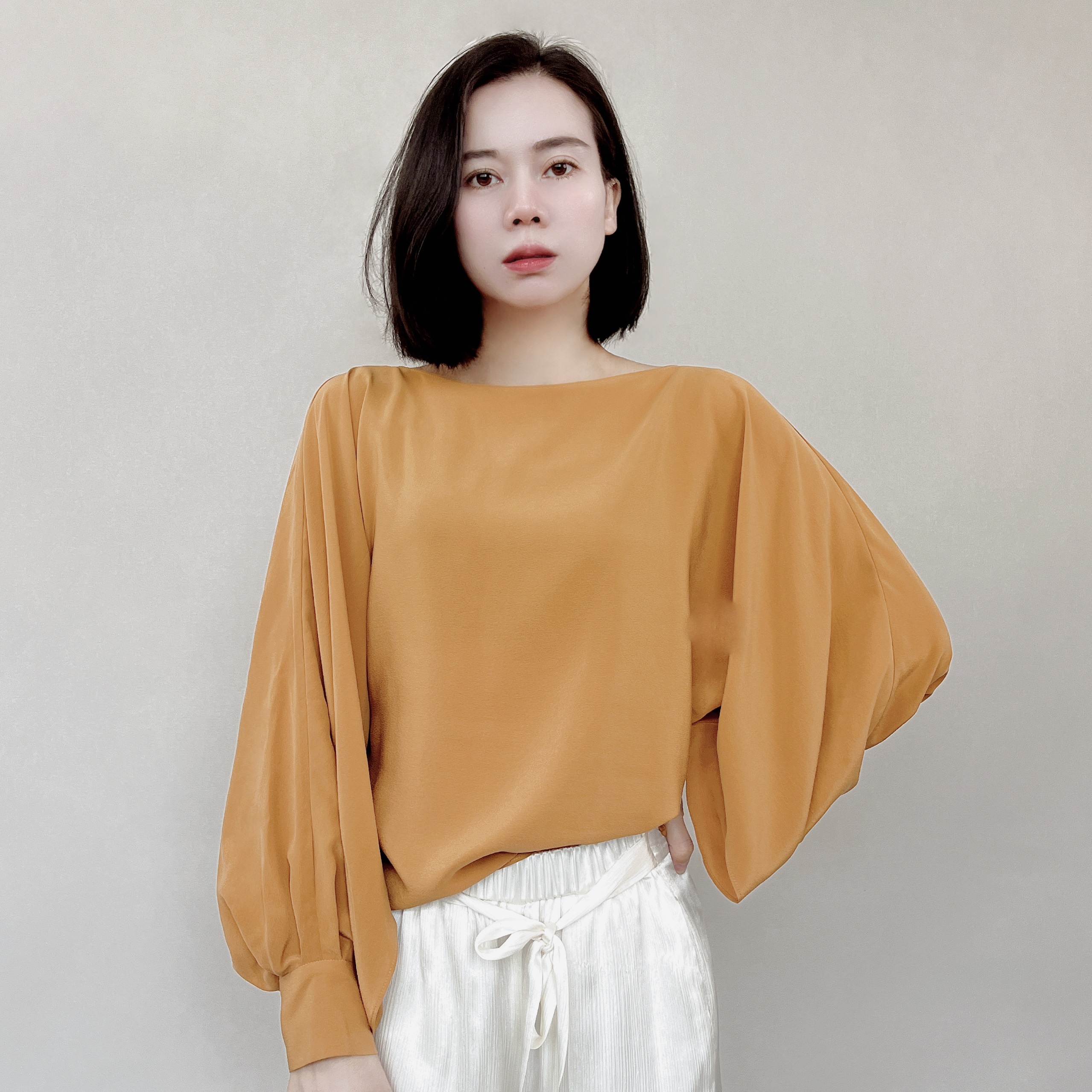 设计师高定一字肩套头衬衫显瘦气质长袖时尚休闲夏季小众宽松显瘦