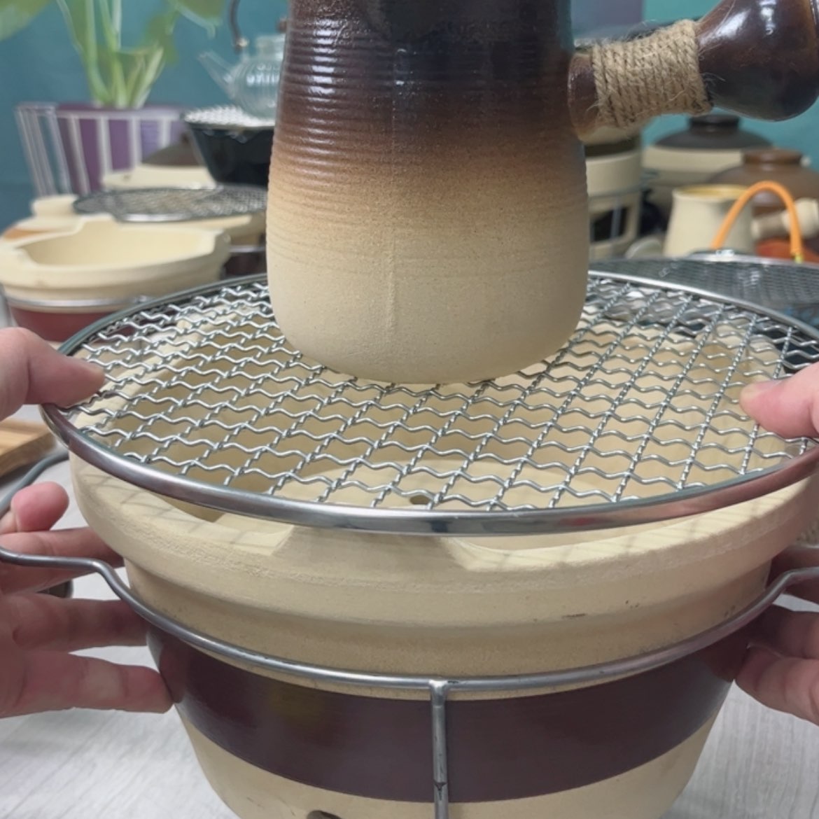 【闪购商品】土陶大号炉，高褐色罐