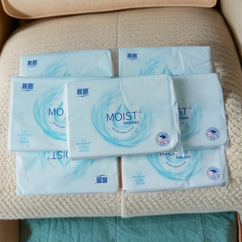 立减产品晨棉乳霜纸绵柔丝滑呵护婴儿肌肤柔润保湿纸巾