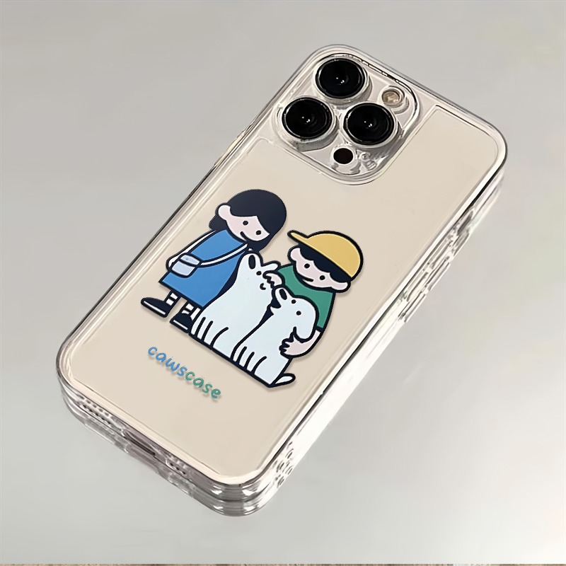 男孩女孩苹果15华为P60荣耀90小米OPPO/VIVO透明iPhone三星手机壳