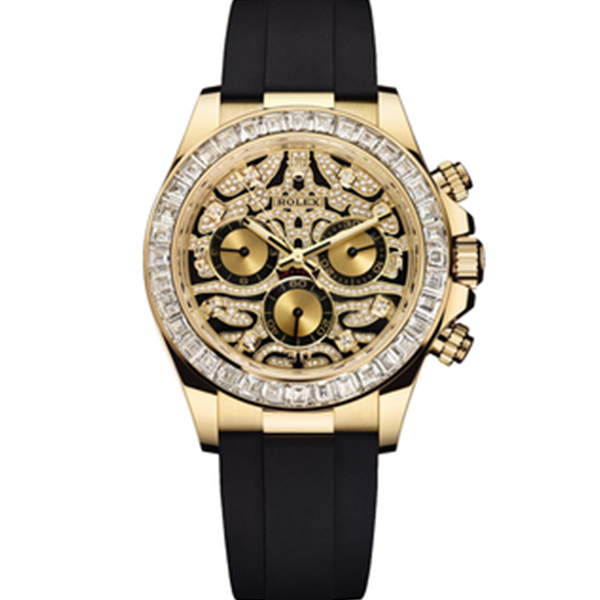 99新 Rolex/劳力士 老佛爷/劳力士116518后升级镶钻/自动/单表/40