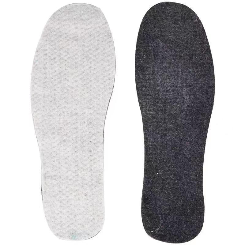 新疆包邮秋冬一次性毛毡鞋垫黑白垫保暖加厚男女吸汗防滑透气可剪