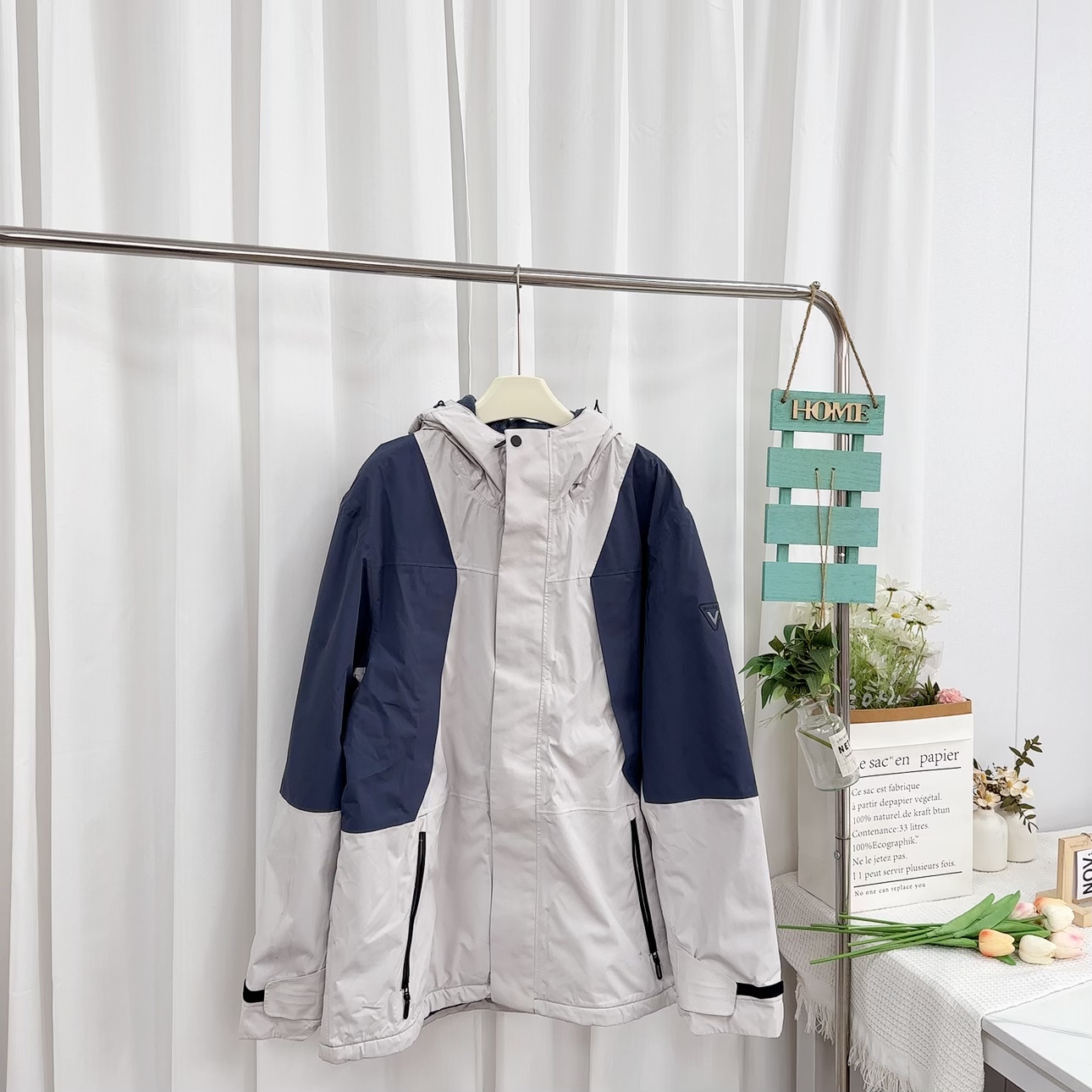 男款户外三防面料内里抓绒冲锋衣外套  4101