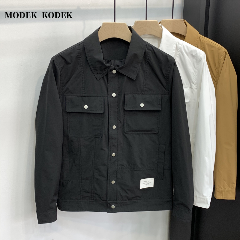 MODEK KODEK美式春秋简约翻领休闲夹克男士新款时尚百搭工装外套