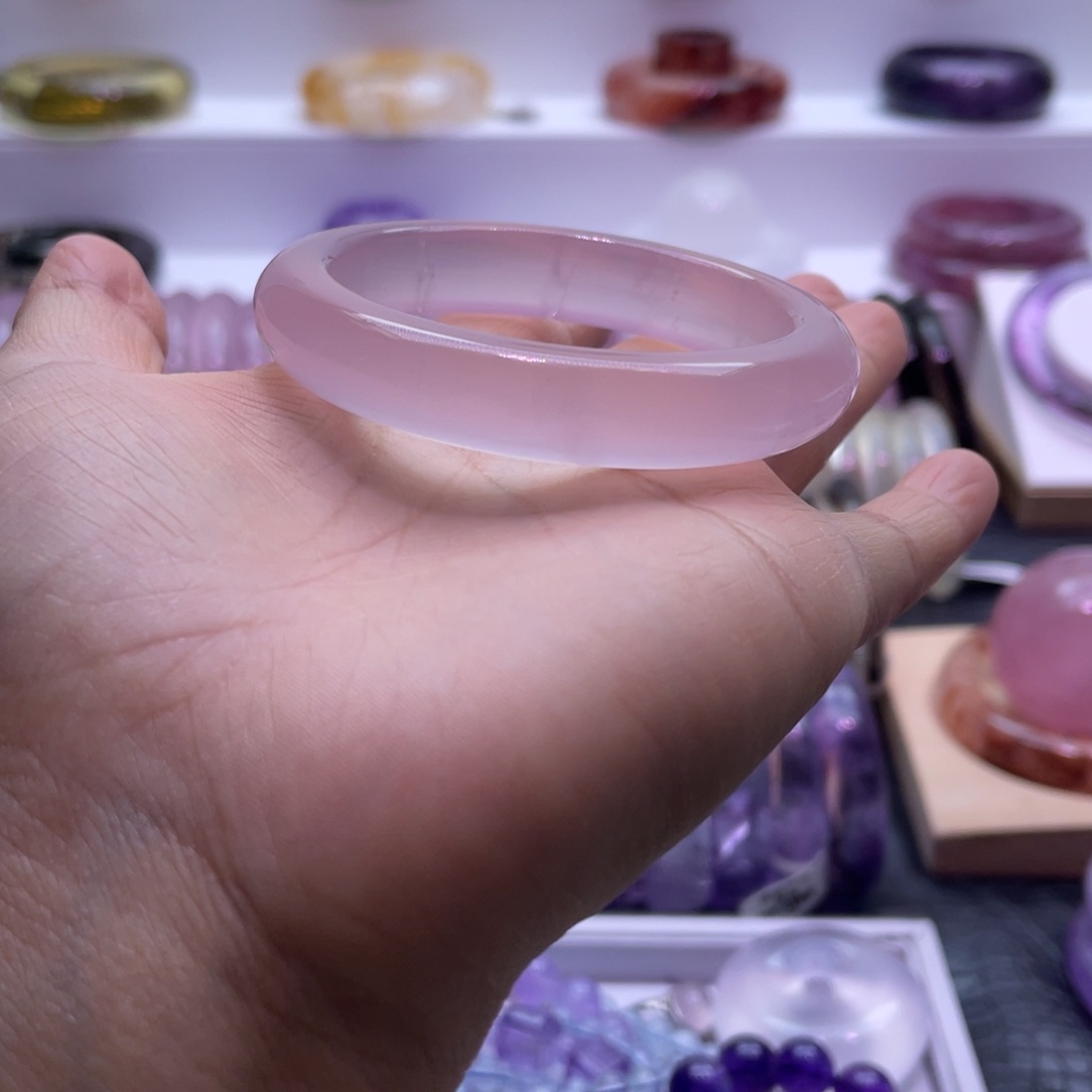 水晶手镯50.8圈口36号未镶嵌