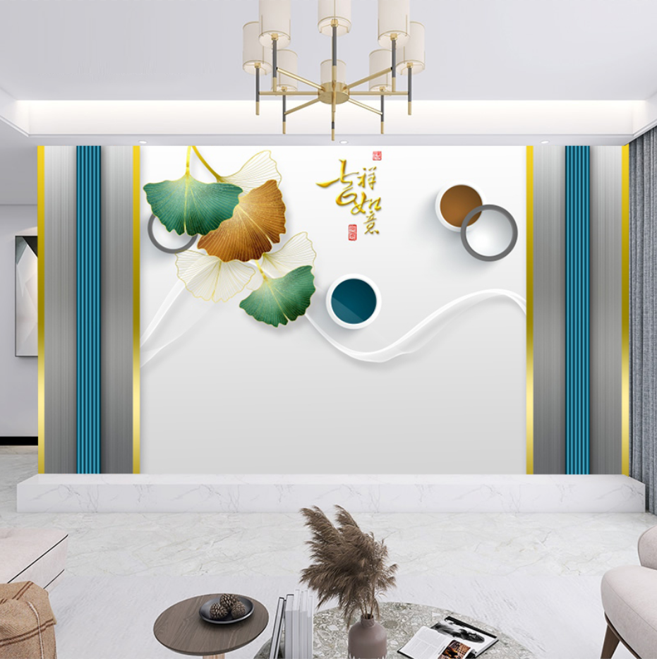 电视墙背景墙简单大方好看现代简约背景壁纸墙贴纸背景墙装饰画