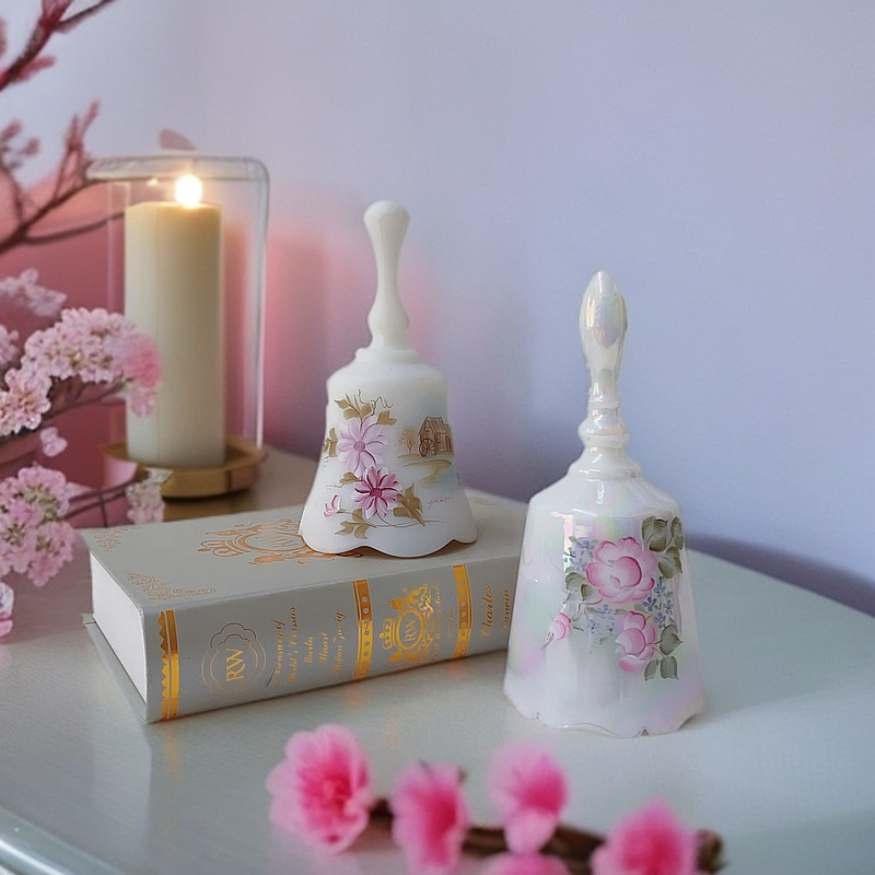 --芬顿--fenton 白色音乐盒 手绘铃铛摇铃摆件系列