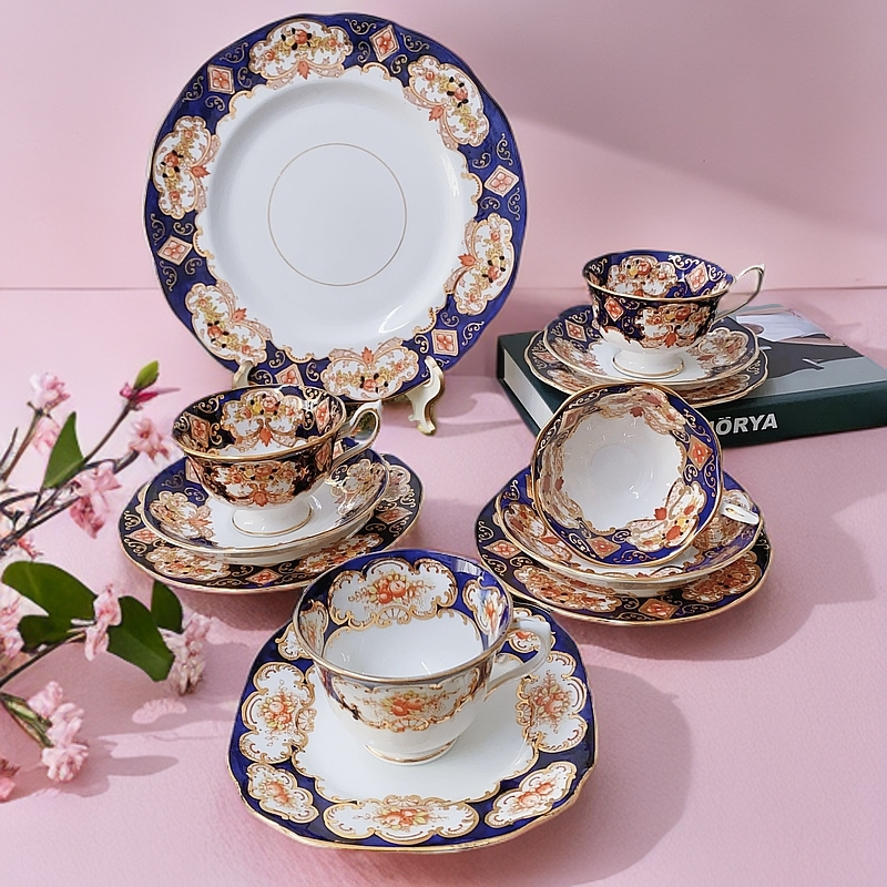 --伯特--传家宝系列  高档精致金边  家用轻奢复古欧式陶瓷咖啡杯