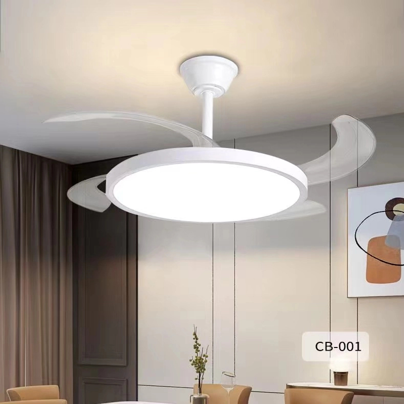源头厂家隐形吊灯风扇灯房间北欧圆形吊扇灯创意简约