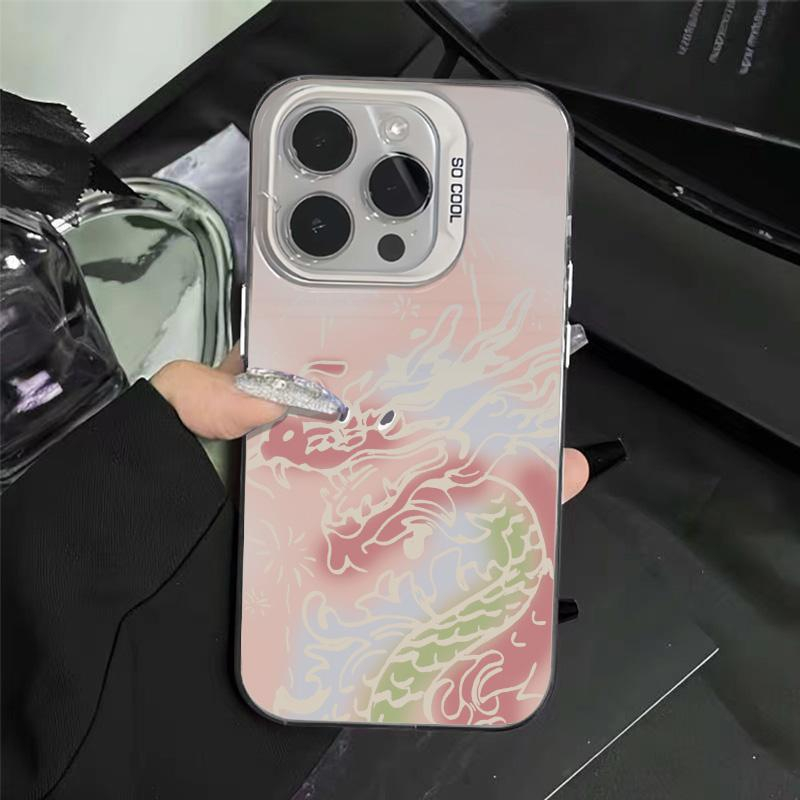 烟花飞龙适用苹果15/14promax手机壳iPhone13软12防摔11简约78plu