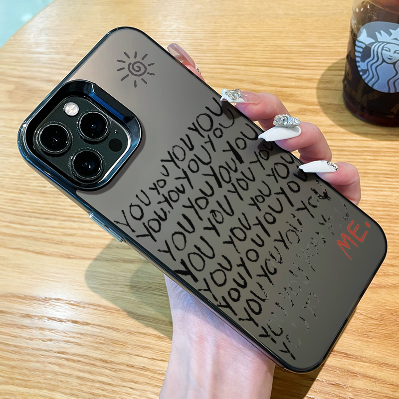 模糊英文苹果15promax手机壳14plus新年7/8龙年iPhone13/12/11/xr
