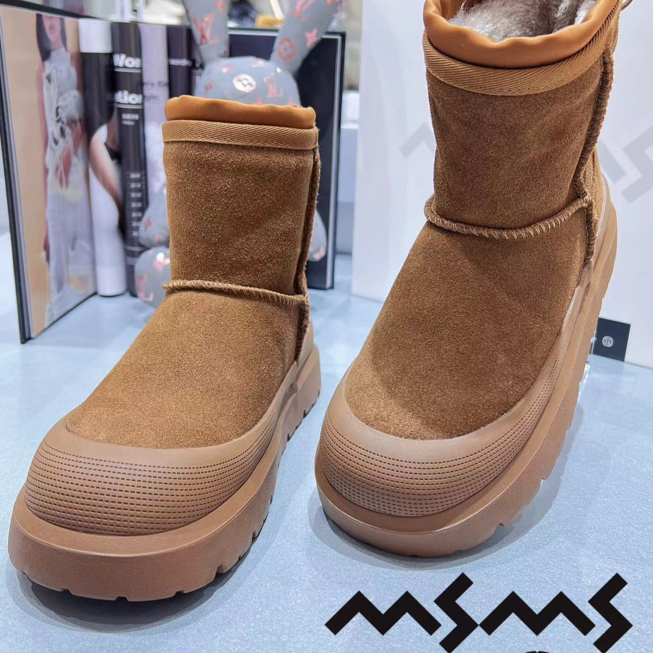 MSMS/MSMS/玛莎玛索05-112dm时尚加绒加厚保暖雪地棉女鞋中筒