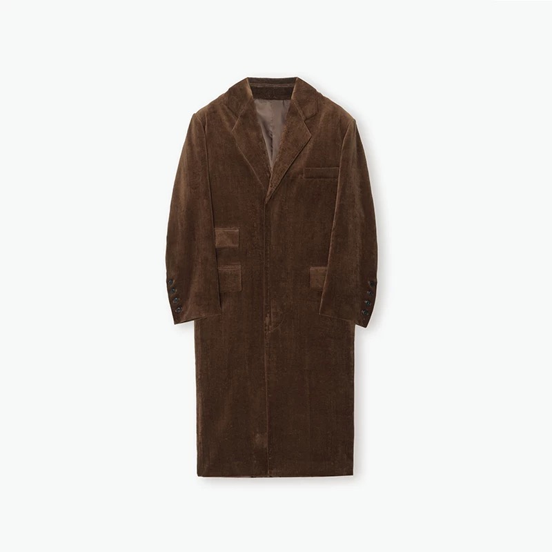 Ethor  24秋冬丝绒贴袋大衣  24-153