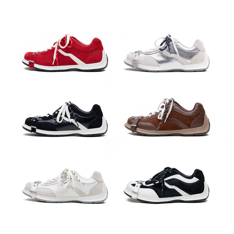 【双十一破价】德训鞋复古风轻奢薄地平底牛皮绑带休闲鞋女ABCICEY