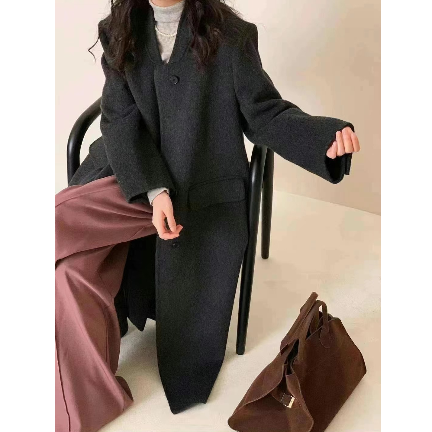 冬季韩版显瘦气质百搭轻奢宽松外套