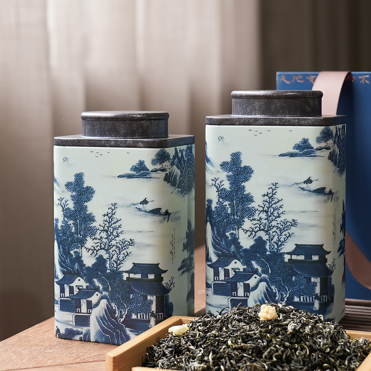 【森舟】 茉莉花茶 窨制 散茶茶叶 罐装 100克/罐  1份发2罐
