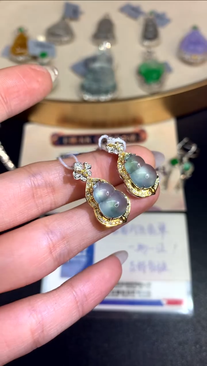 【闪购商品】翡翠吊坠|18K金镶嵌团购多样性发其一|6800