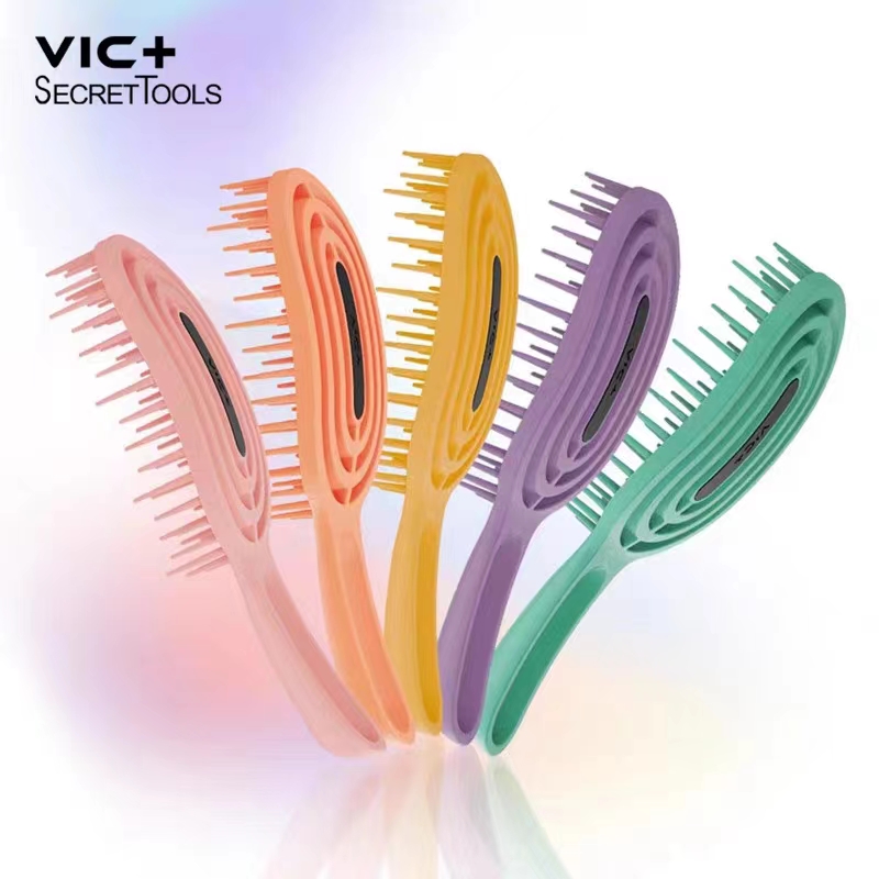 VIC+Q3软软梳接发梳子打理便携随身网红打结梳