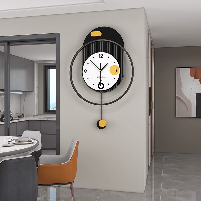 2024新款时钟创意装饰钟表客厅艺术轻奢挂钟网红现代大气简约挂画