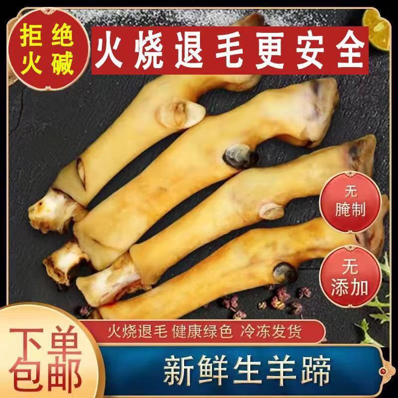 火烧羊蹄 去毛囊 带蹄筋 送料包 可切割麻辣羊蹄材料