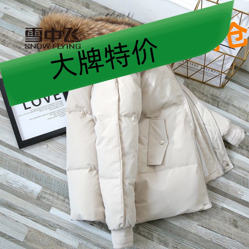 雪中飞羽绒服大码2023年新款羽绒羽绒服女冬短款小个子棉衣宽松胖