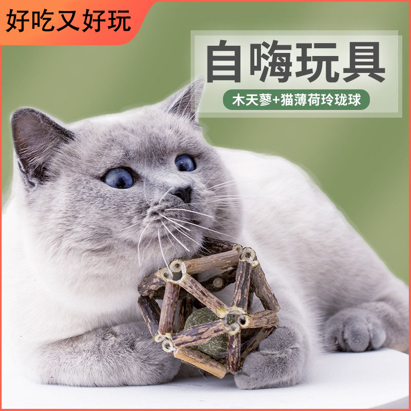 猫薄荷磨牙棒猫玩具木天蓼逗猫棒耐咬幼小猫玩具自嗨解闷趣味用品